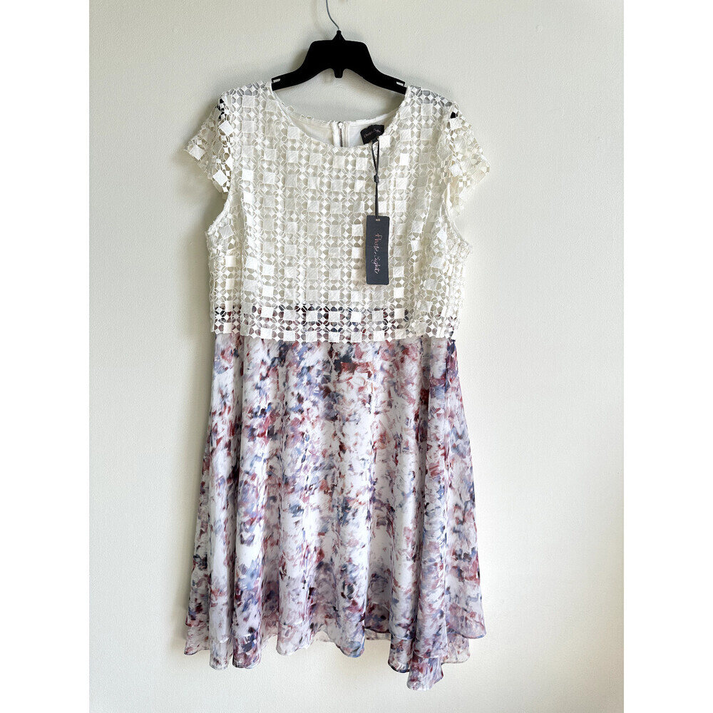 Phase Eight Florence Lace A-Line Short Sleeve Knee Dress Floral size 14US $330 - Picture 6 of 15